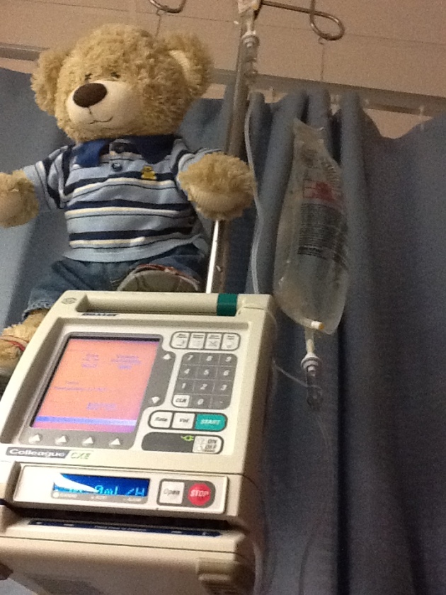 Keeping a close eye on the IV is important. Have to stay hydrated!